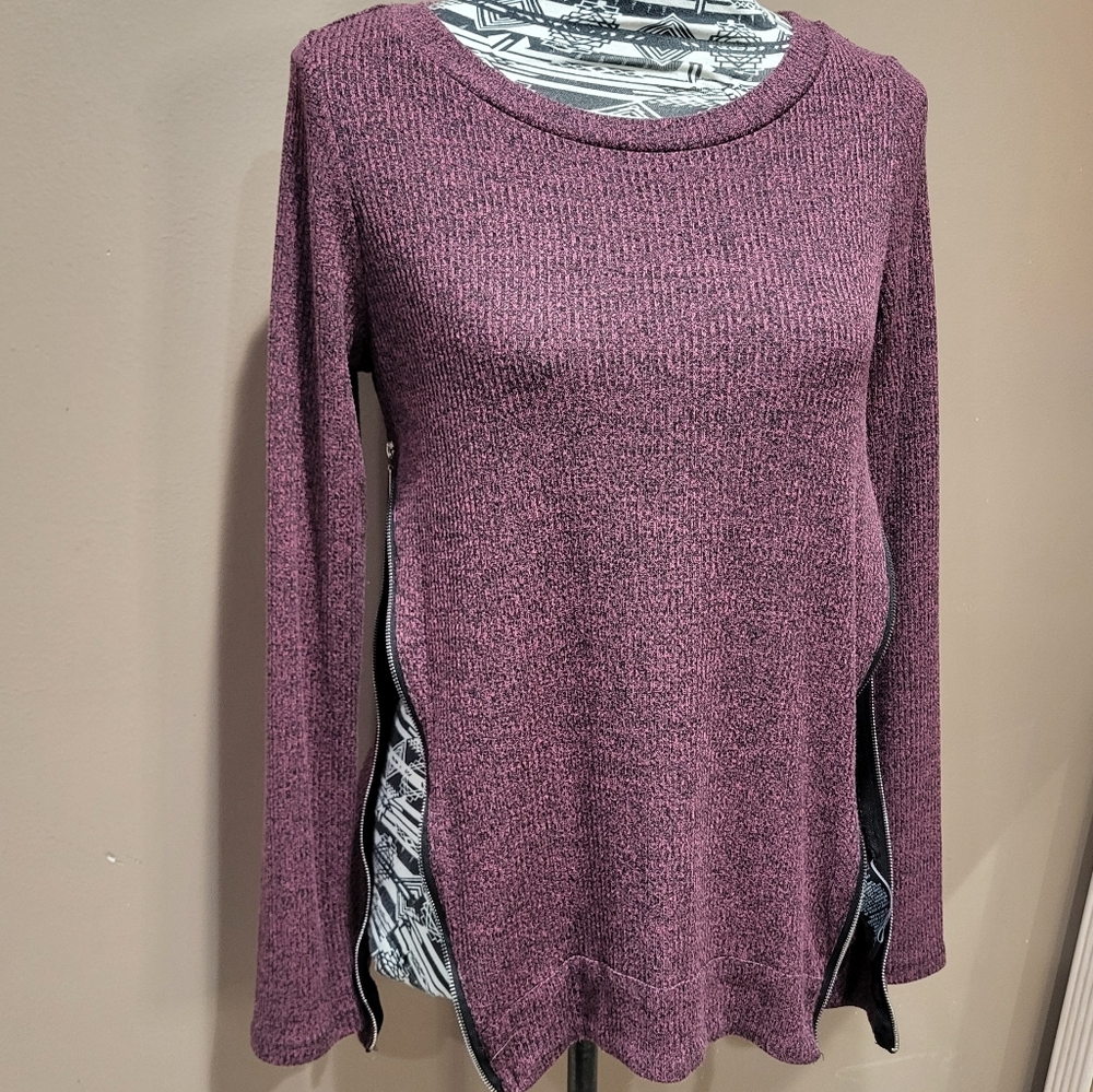 Zac & Rachel Knit Top with Zippered Sides
